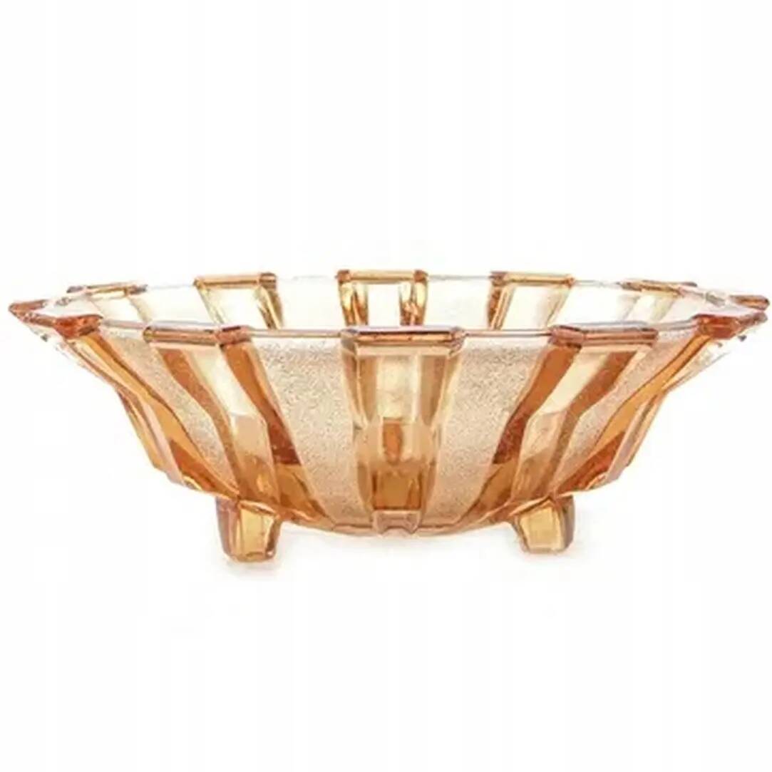 Art Deco fruit bowl, glass, Val Saint Lambert, Belgium, 1950s