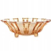 Art Deco fruit bowl, glass, Val Saint Lambert, Belgium, 1950s