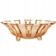 Art Deco fruit bowl, glass, Val Saint Lambert, Belgium, 1950s