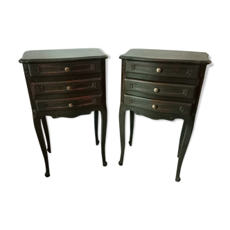 Pair of bedside patina