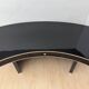 Art Deco desk in black lacquer, walnut & metal, France, 1950