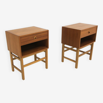 Set de 2 tables chevets en teck, Suède, 1960