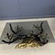 Bronze bonsai coffee table by Willy Daro, 1970s