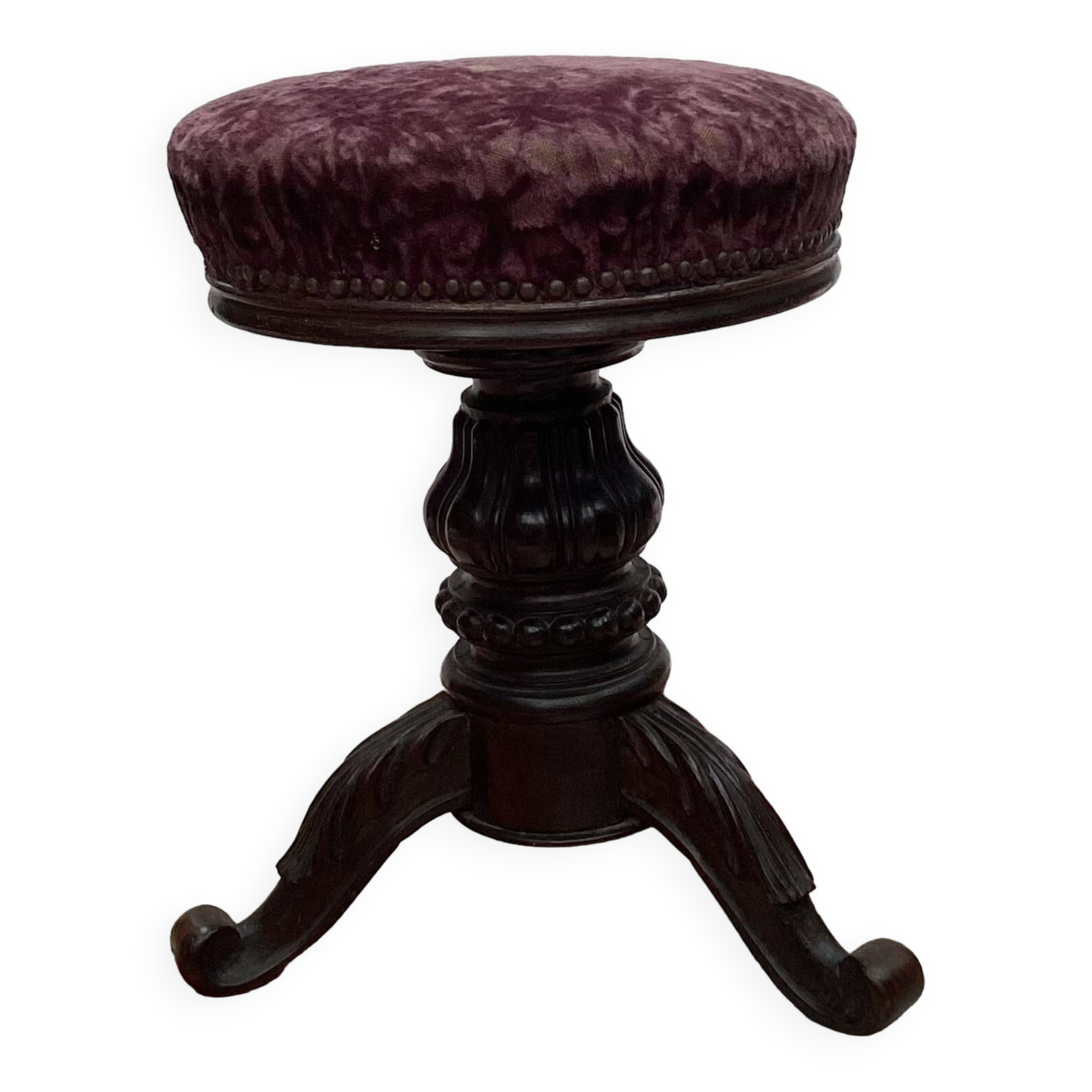 Napoleon III piano stool dimension: height -55cm- diameter -35cm-