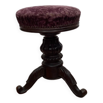 Napoleon III piano stool dimension: height -55cm- diameter -35cm-