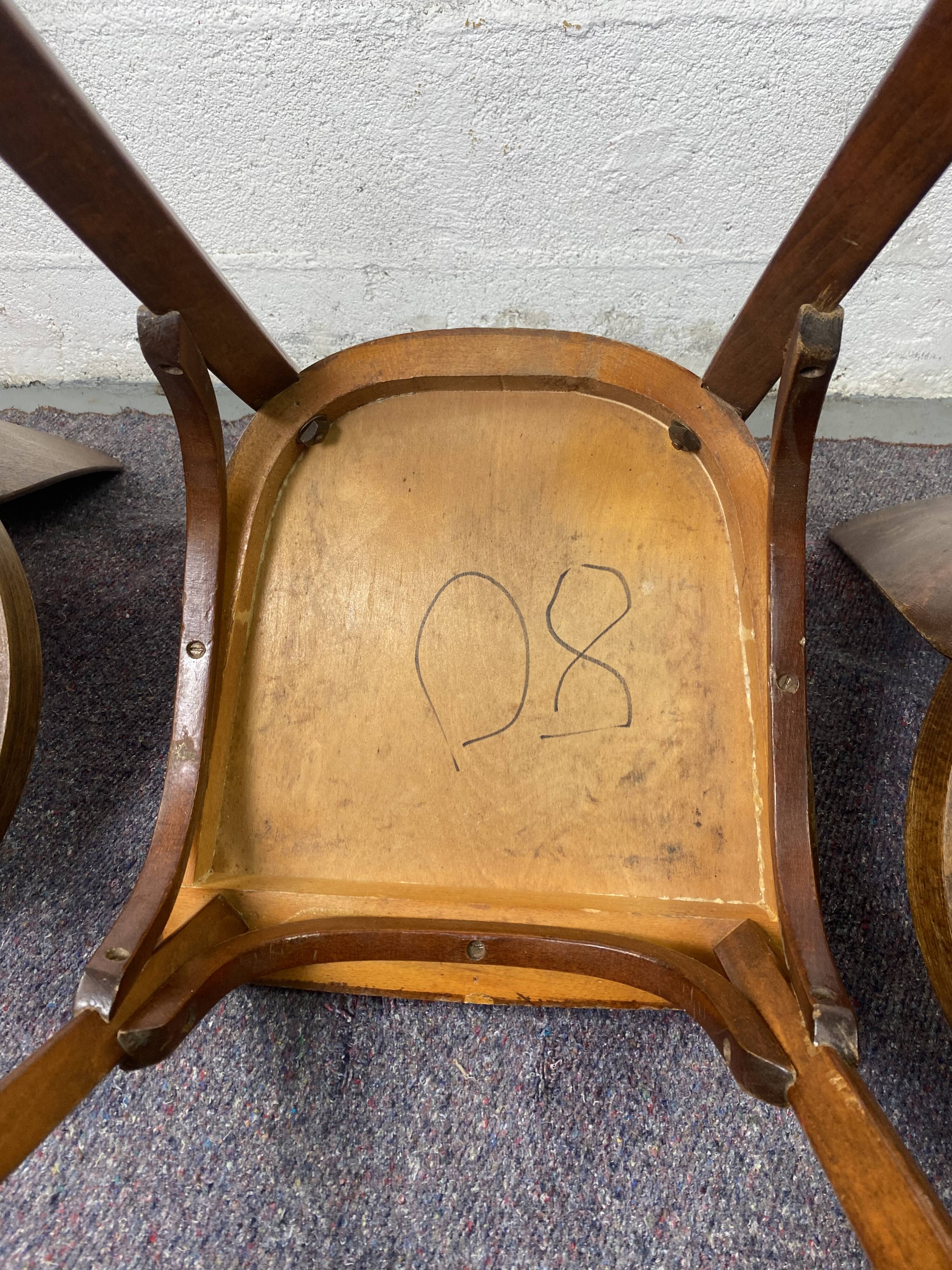 Set of 3 mismatched and damaged bistro chairs
