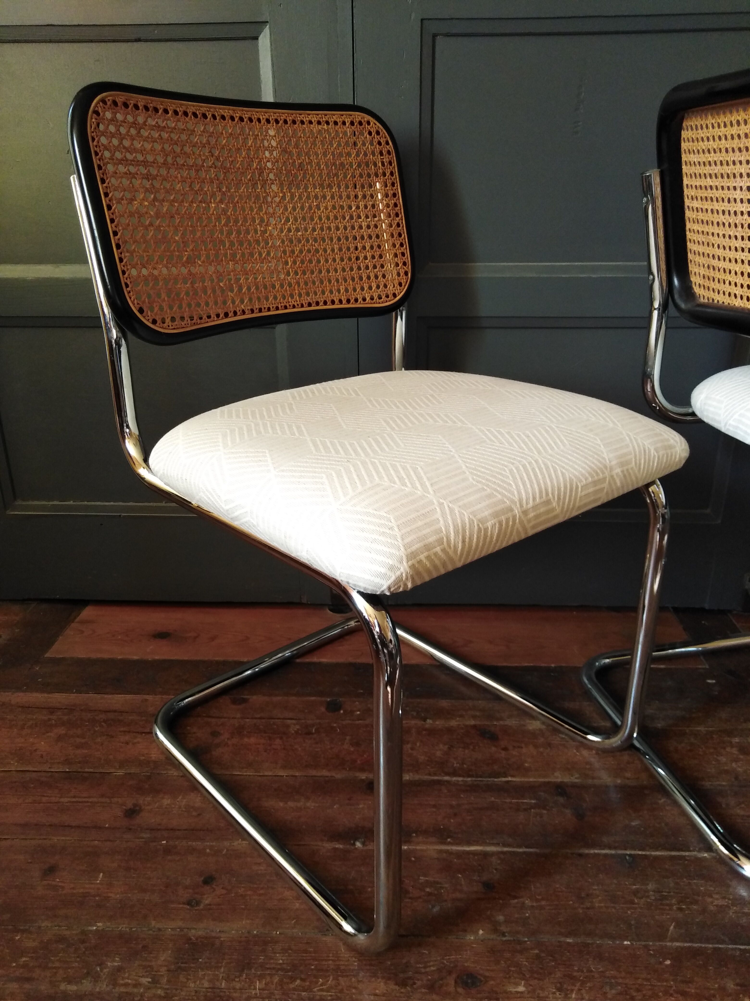 2 chairs cesca Marcel Breuer 1970