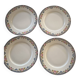 Set of 4 plates in genuine Limoges porcelain – marking ULM F