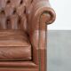 Chesterfield club armchair made of cowhide leather in English style