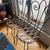 2 chaises fer forgé d’époque