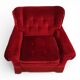 Fauteuil rouge de style Hollywood Regency en Art Déco, 1940