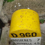 Former metal mileage marker 1950