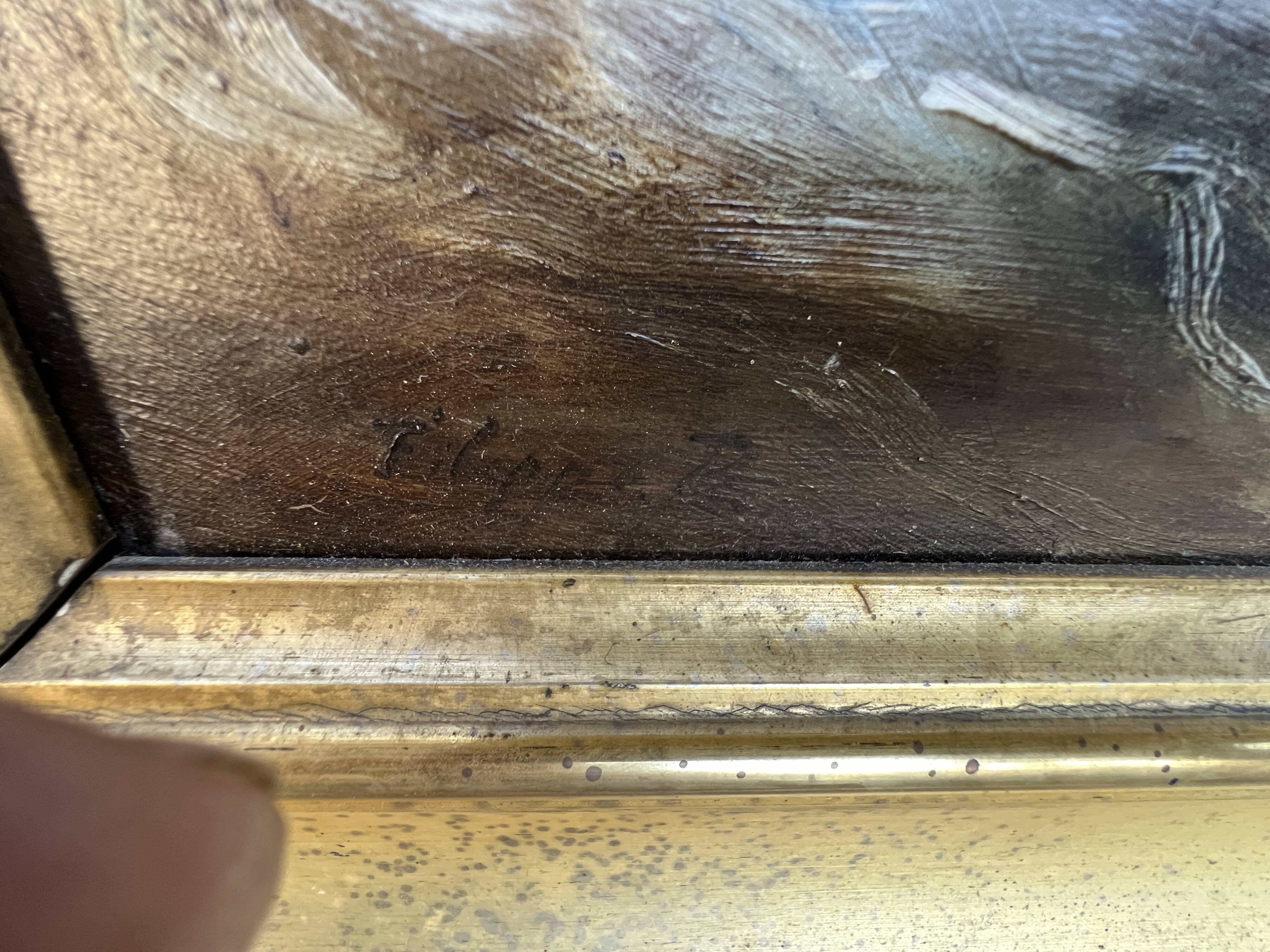 Oil on canvas The Shipwreck