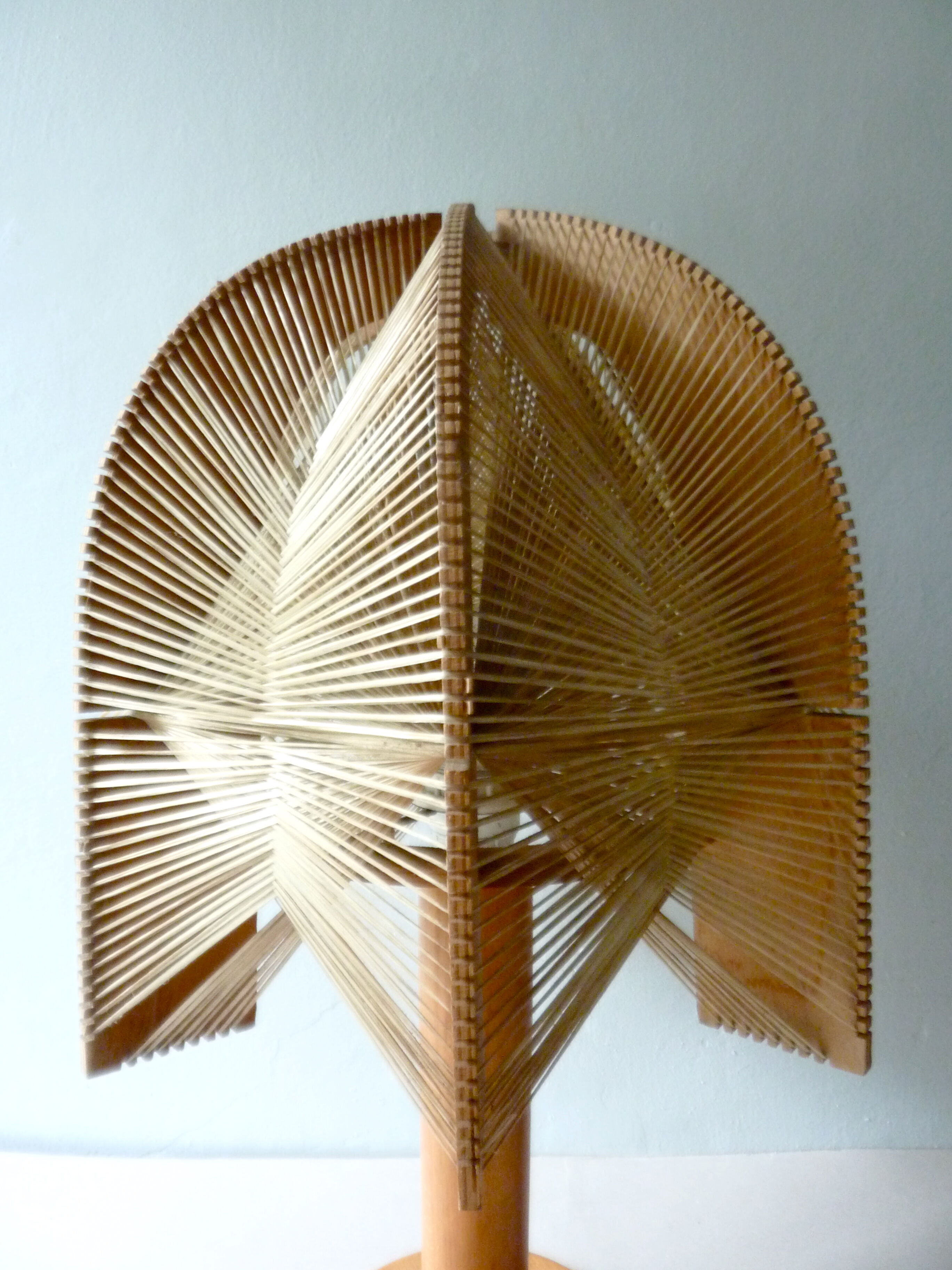 Scandinavian lamp in wood and son of the 1960s