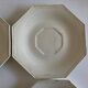 Set de 4 assiettes octogonales perles Creil & Montereau 19e