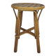 Vintage 1970s rattan stool / pedestal table