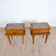 Art Deco bedside tables with marble tops, 1930s, set of 2