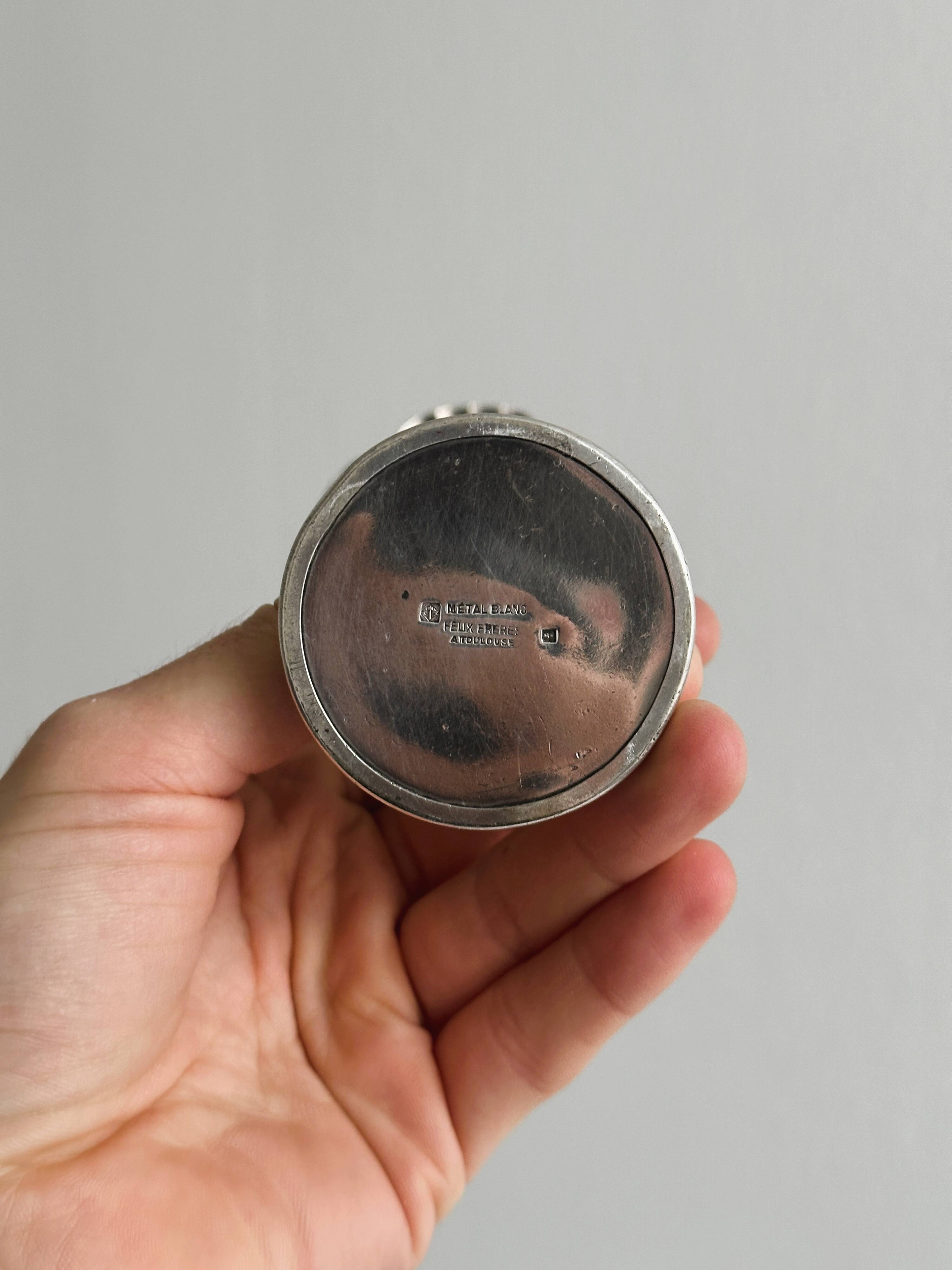 Small metal soliflore vase