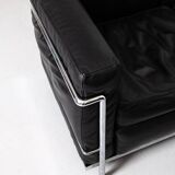 LC2 Two-Seater Sofa in Leather by Le Corbusier & Pierre Jeanneret