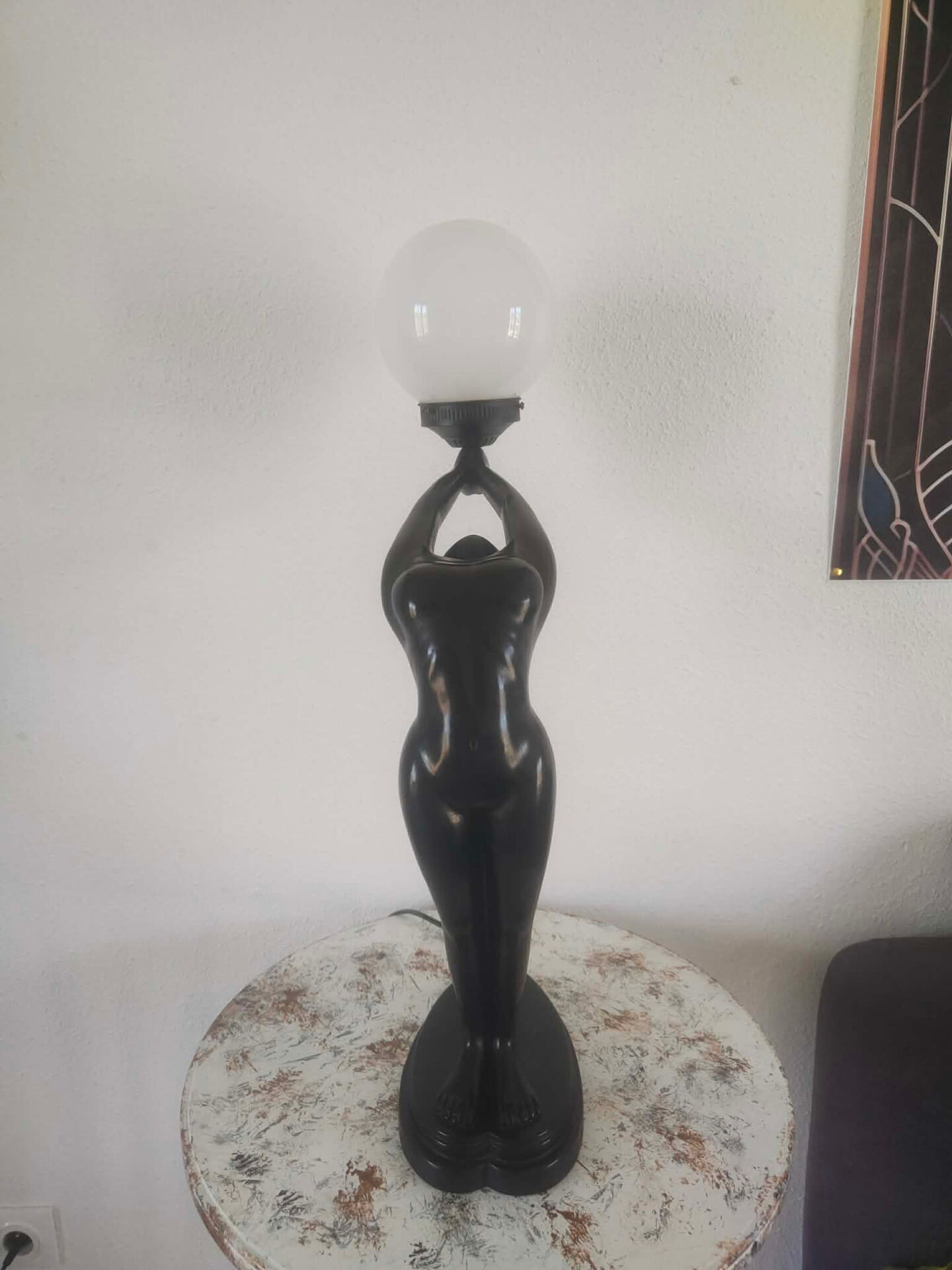 Art Deco woman lamp 72 cm in height