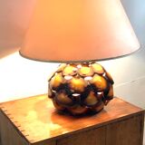 Lampe en terre cuite ajourée vintage
