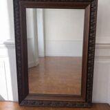 Antique carved wooden mirror