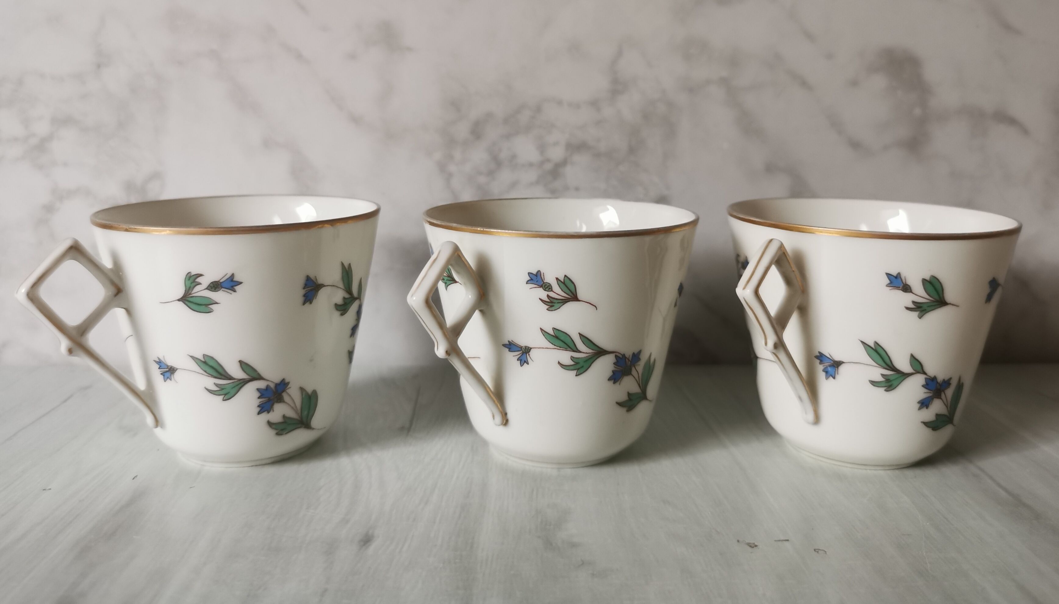 Porcelain barbel tea set Limoges Guérin