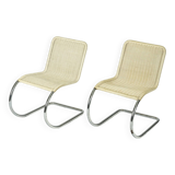 Bauhaus "MR10" chairs by Ludwig Mies van der Rohe, Tecta edition circa 1990