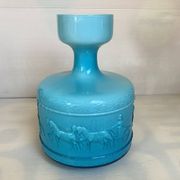 Blue opaline vase Italy