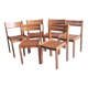 Suite de 6 chaises vintage en bois