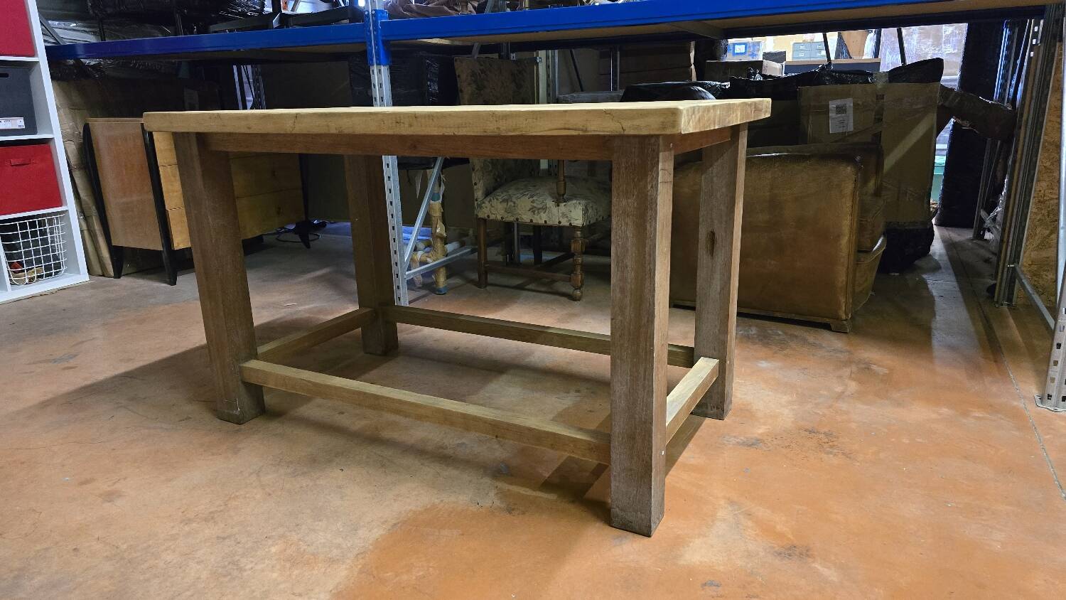Old farmhouse table made of solid wood - Vintage work table