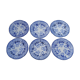 6 flat plates Creil and Montereau Flora