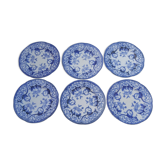 6 flat plates Creil and Montereau Flora