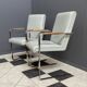 Unique Chrome and grey leather chairs made on demand 1980s