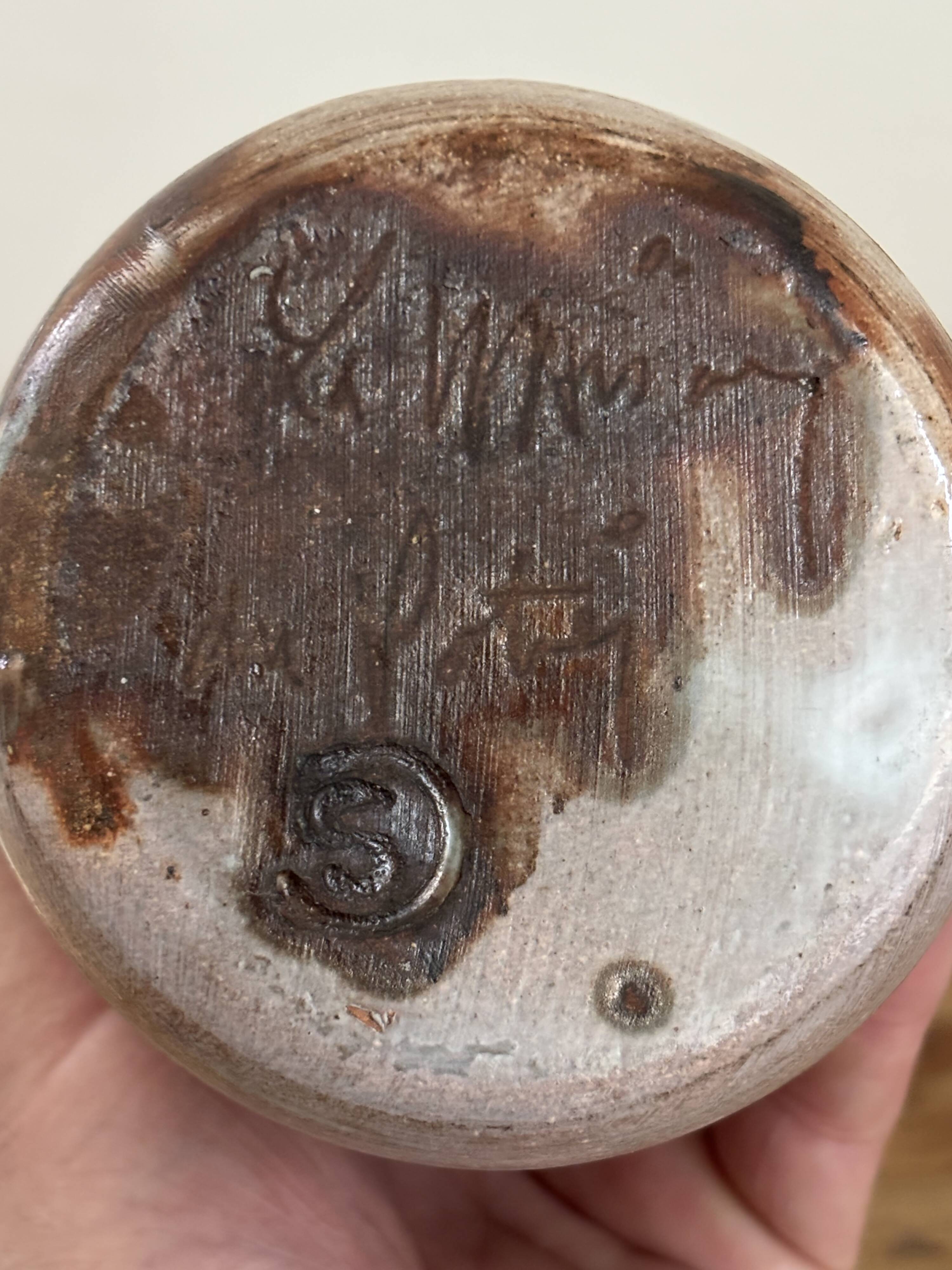 Jacques POUCHAIN stoneware bottle - Potter's workshop