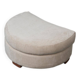 Pouf demi-lune en tissu, années 1970