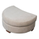 Half-moon pouf in light fabric 1970s vintage modernariato
