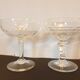 Assorted 7 engraved crystal Champagne cups.