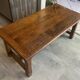 Rustic farmhouse antique coffee table made of solid oak with 1 drawer 50.
