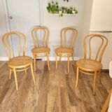 Four cane bistro chairs