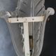 Large Art Deco wall light from the 1930s/40s in brass and thick frosted glass signed.
