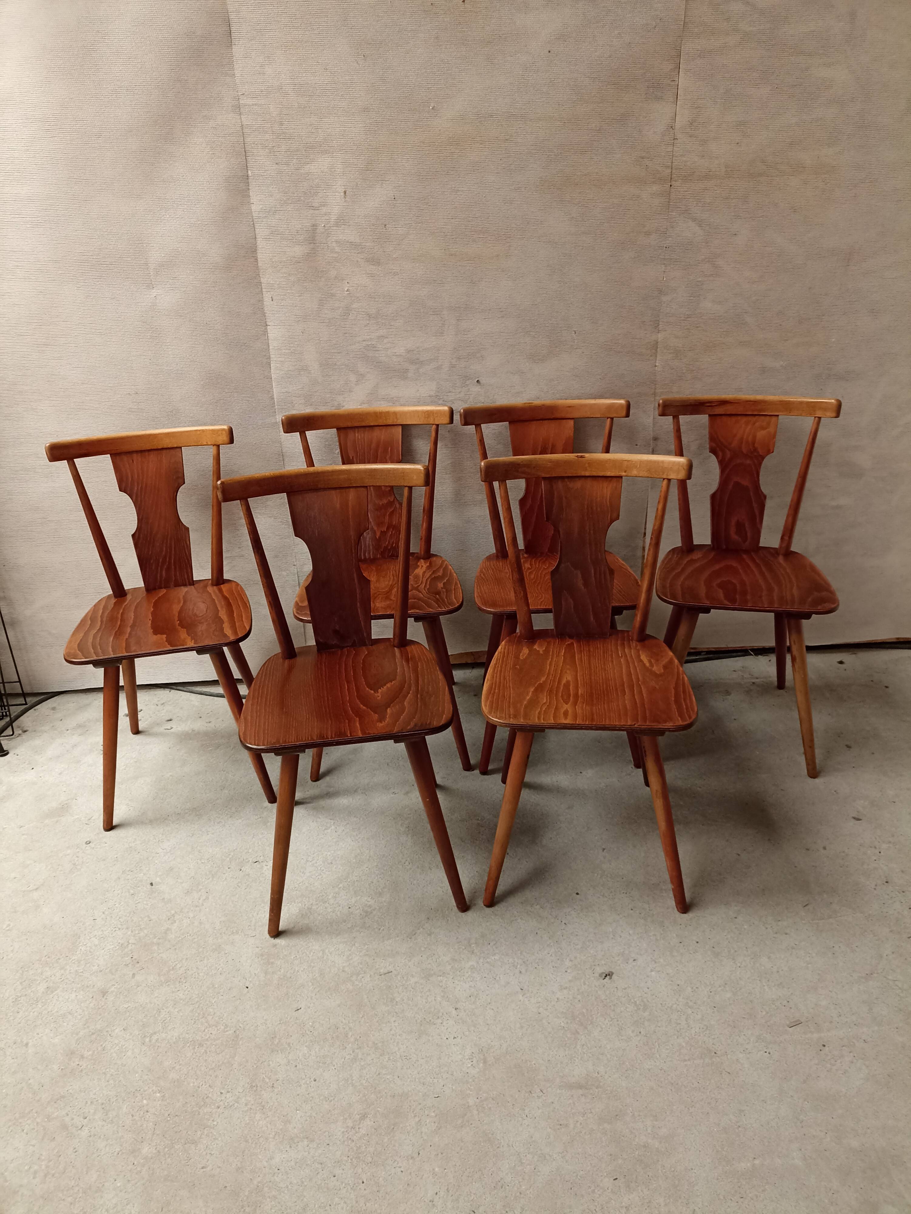 Set of 6 farm chairs