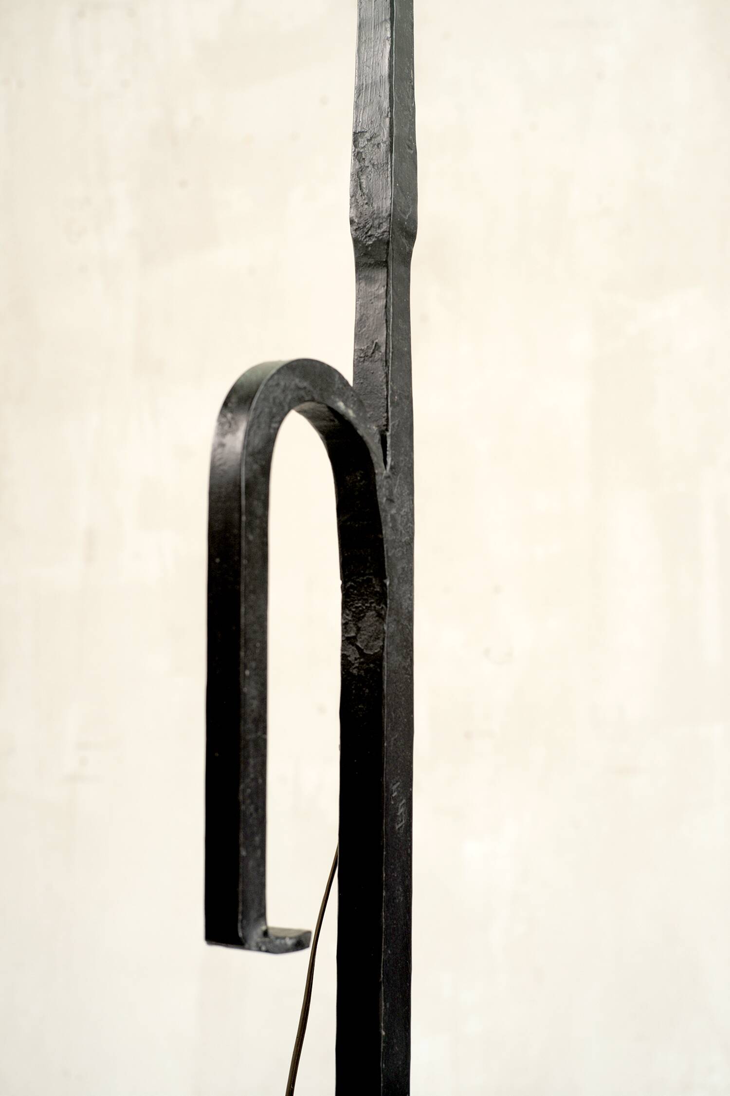 Modernist wrought iron floor lamp, 1960