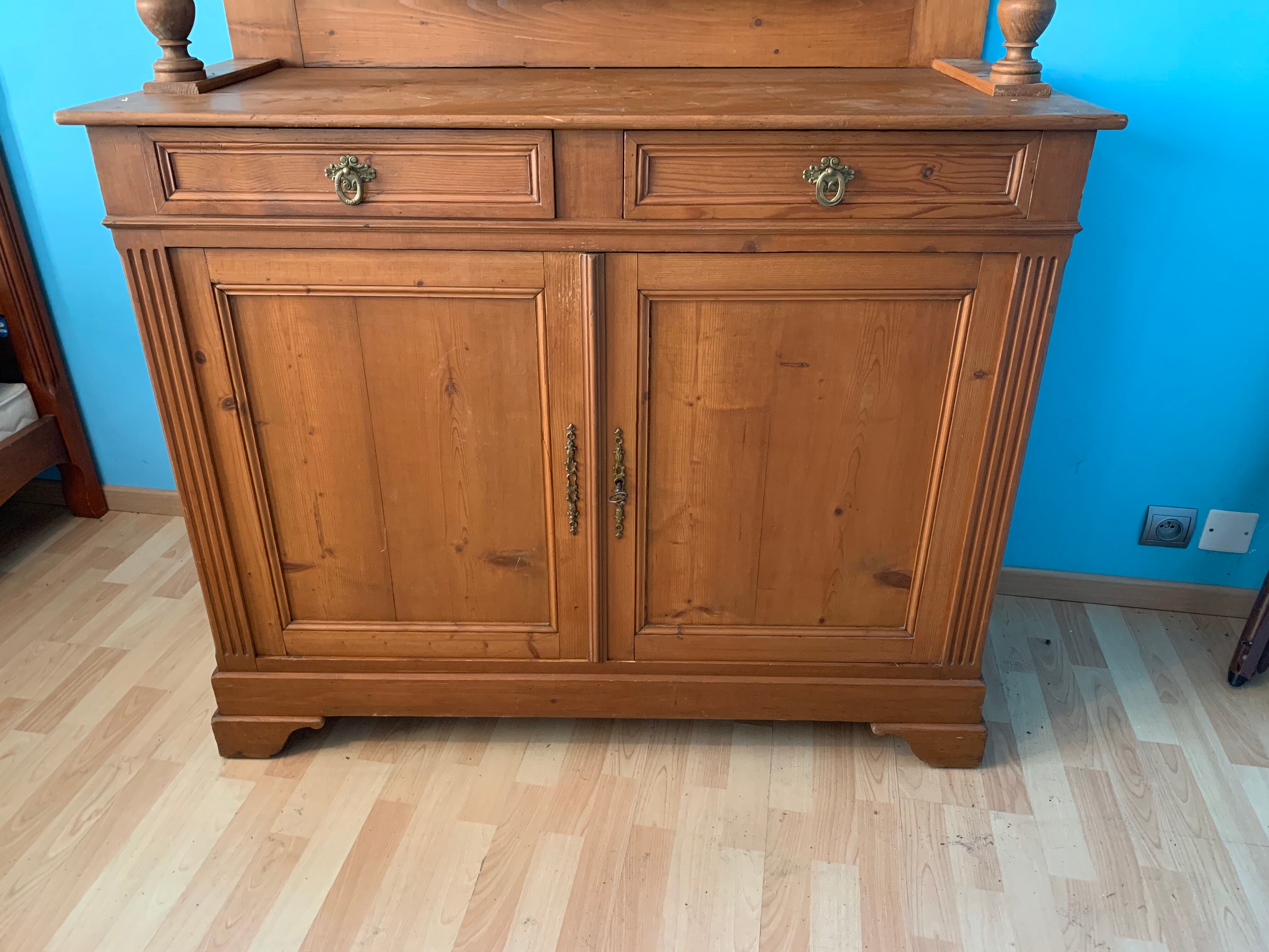 Natural wood sideboard