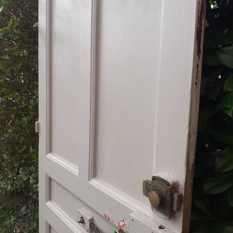Old exterior entrance door solid H225xW86cm solid wood