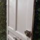 Old exterior entrance door solid H225xW86cm solid wood