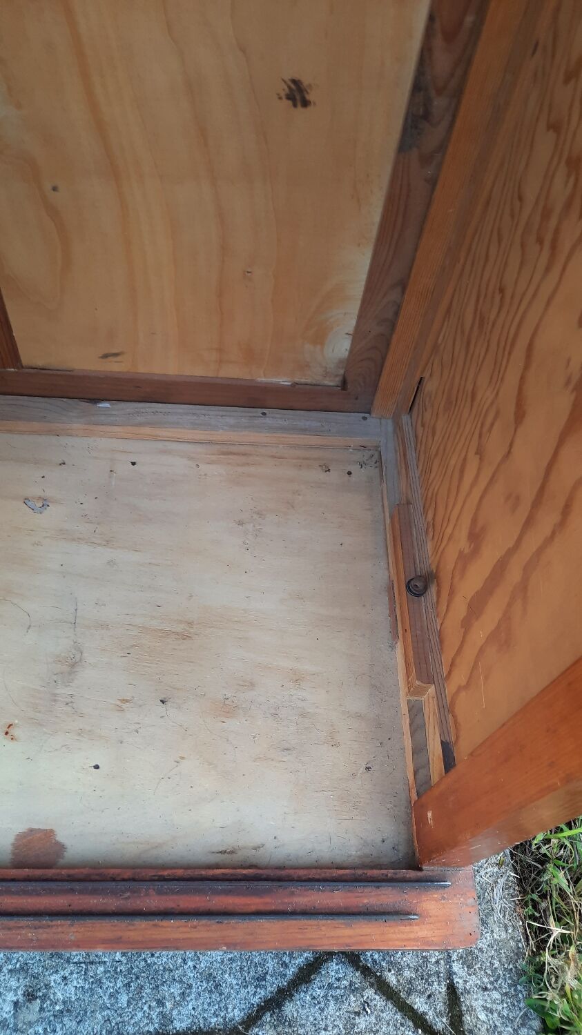 Vintage wardrobe with sliding door