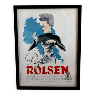 Original Rolsen perfume poster 1940 pub