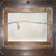 Superb seaside table with crespuscule by P. Dupret with frame