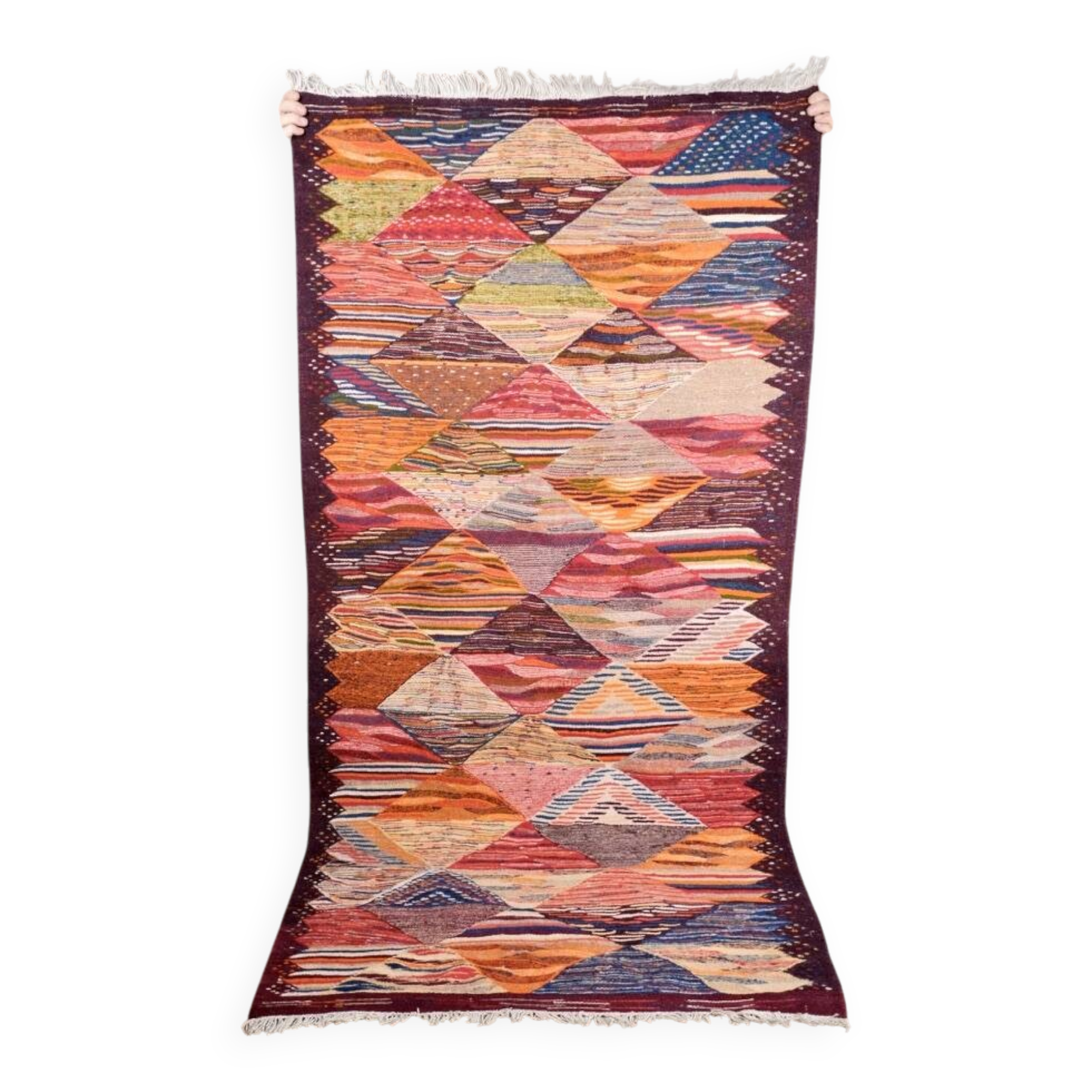 Kilim berbère multicolore, Maroc